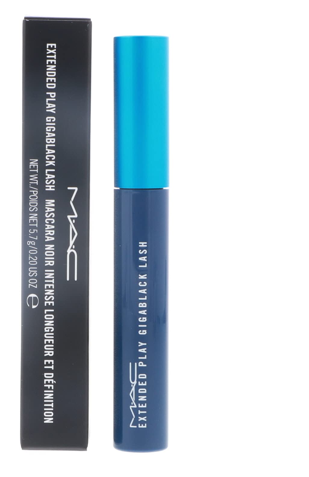 MAC intense black tubing mascara container with outer box
