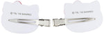 Left and right facing authentic Hello Kitty red bow hair accessories side view