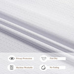 Machine washable soft polyester cloth bathroom curtain in white color