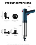 Electric toilet plunger in storage box for home maintenance