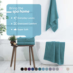 Two folded Martex 100 percent cotton bath sheets stacked