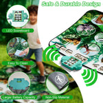 Close up of touch sensitive light up dance mat panels