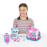 Complete interactive puppy rescue play set components unboxed on a clean surface