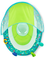 Side view of SwimWays Baby Spring Float with sun protection canopy