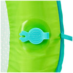 Toddler sitting comfortably in SwimWays Splash N Play float