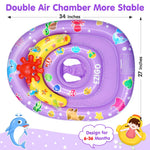 Top view of Ezigo dual chamber baby swimming float