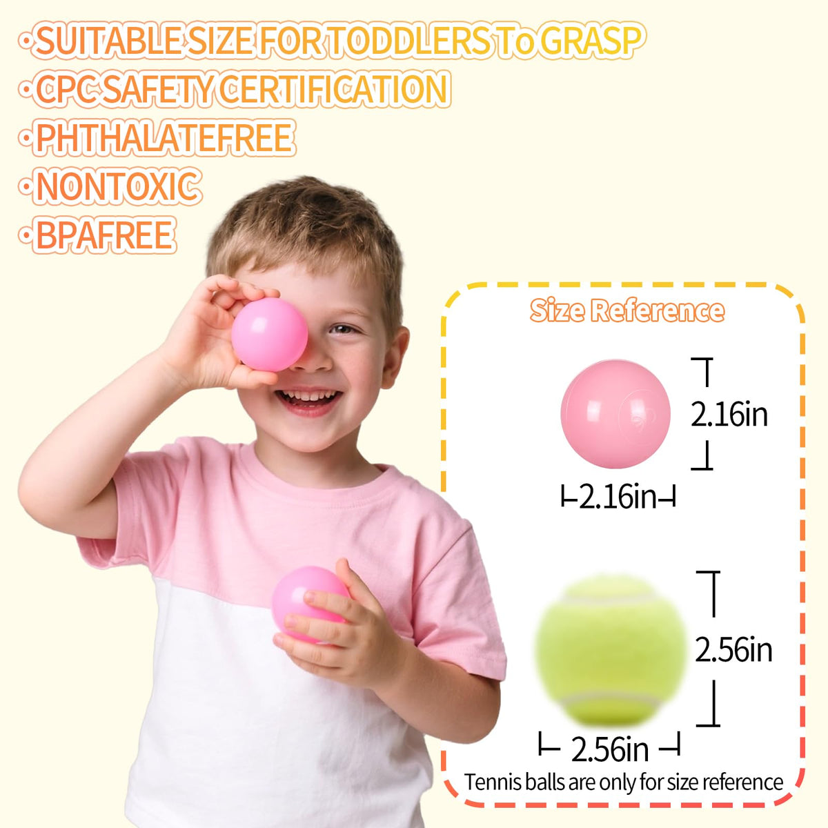 Close up of BPA free crush proof ball pit balls