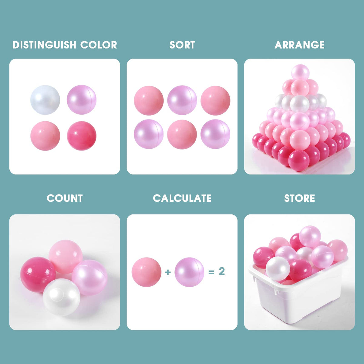 Vibrant assortment of Guesvot ball pit balls in a pool