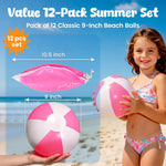 FuturePlusX twelve pack pool toys inflated and scattered across a grassy lawn for an outdoor party.