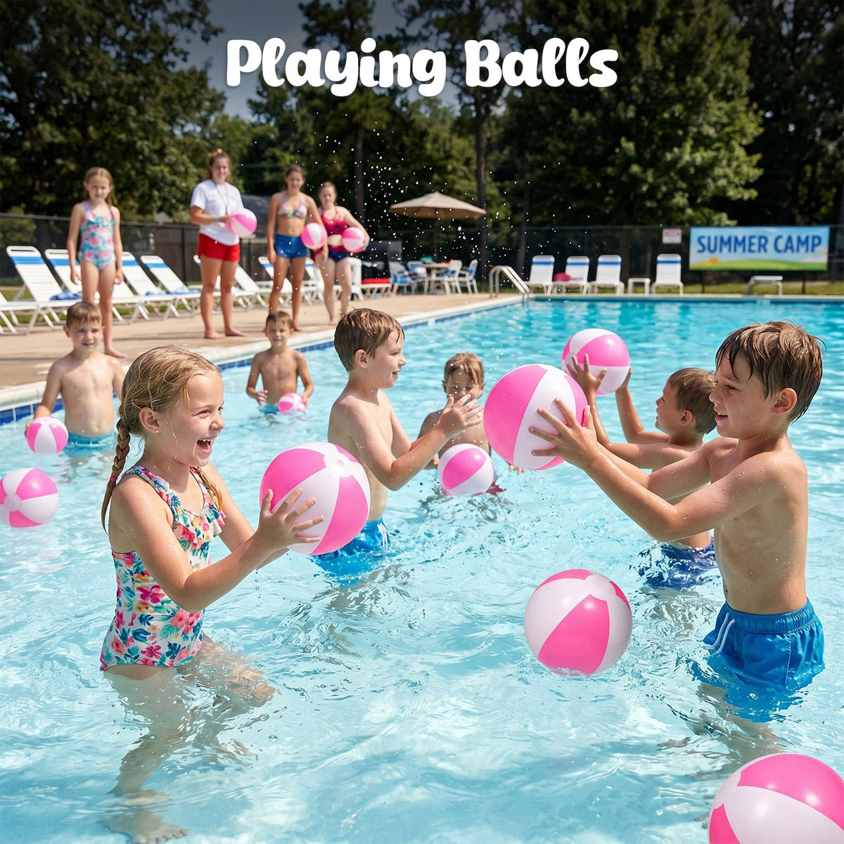 FuturePlusX twelve pack mini beach balls deflated and folded flat to demonstrate travel friendly storage.