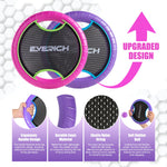 Four unique included toss balls showcasing the rubber string foam and solid variants.
