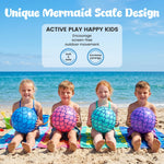 FUTUREPLUSX blue and teal mermaid party decorations inflatable balls group shot