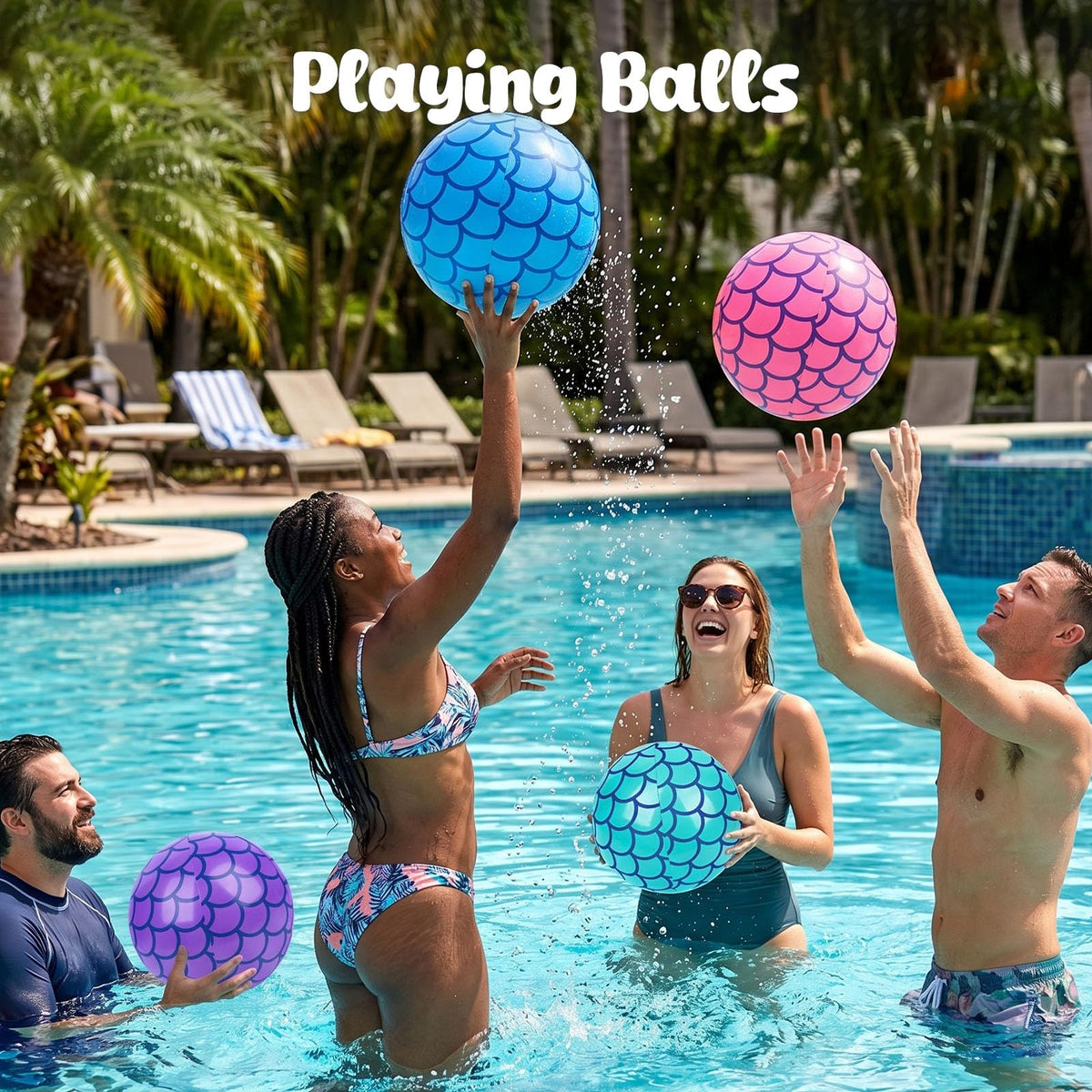 FUTUREPLUSX heavy duty Polyvinyl Chloride swimming pool balls close up detail
