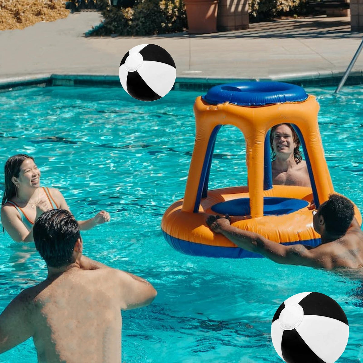 High quality polyvinyl chloride material texture on a classic two color outdoor recreation ball