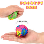 Close up of a single two inch mini beach absorbent water ball displaying soft fabric textures