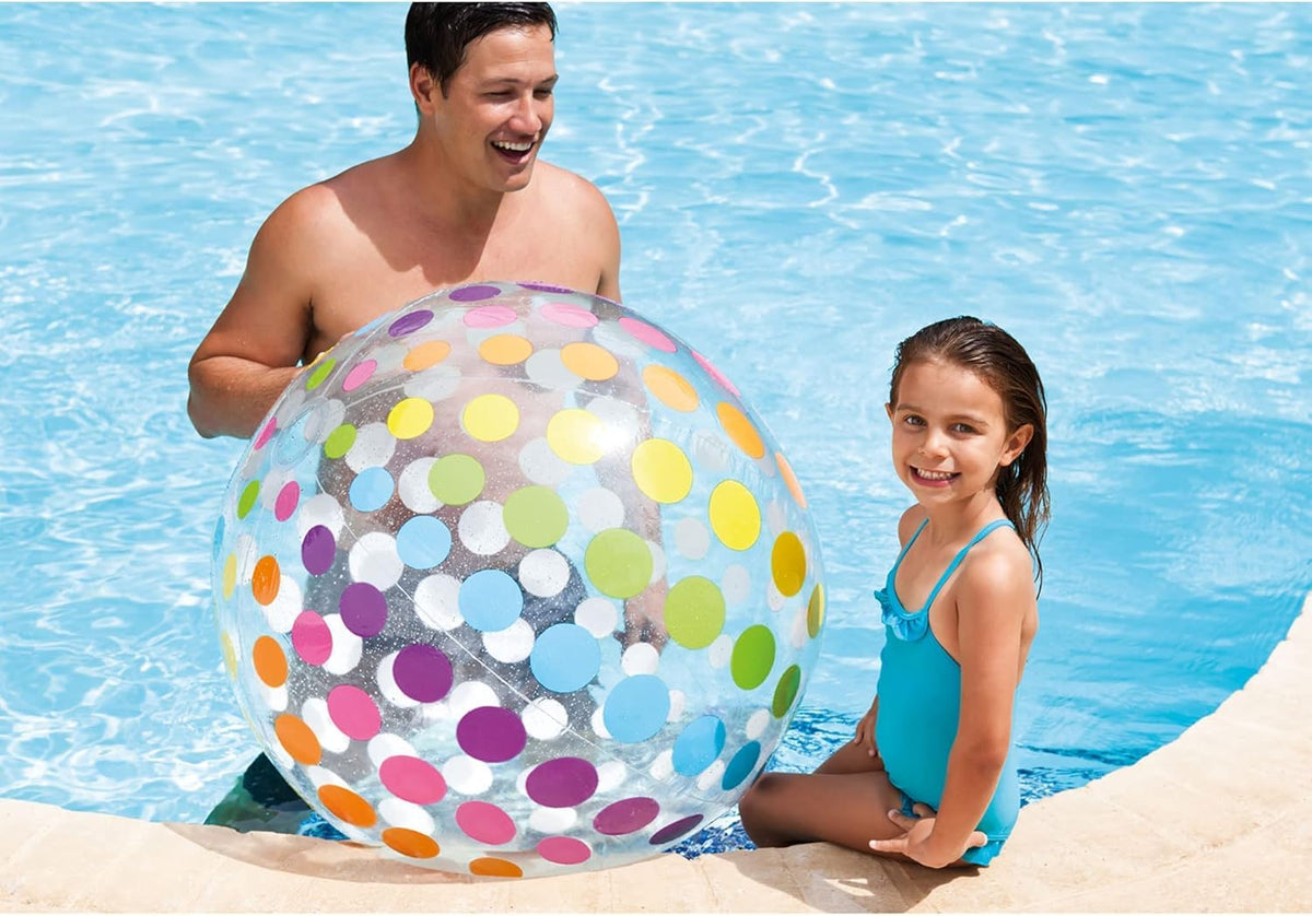 Intex oversized inflatable pool toy deflated and laid flat next to its repair patch