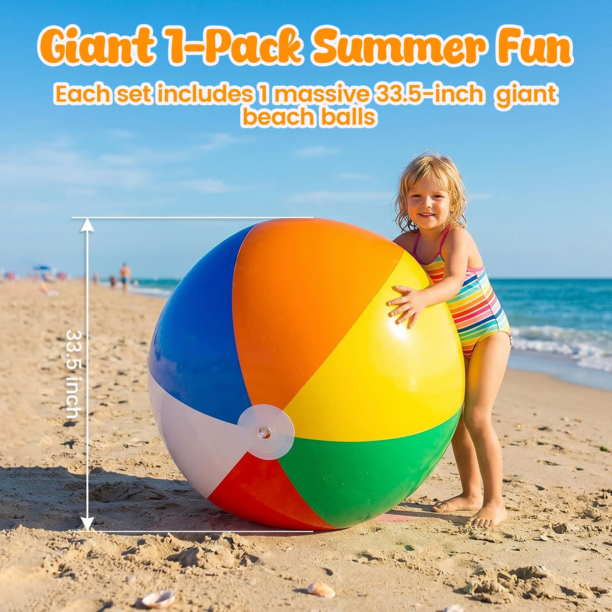 LovesTown 33 inch large pool ball being inflated for a summer party