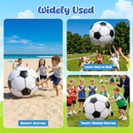 Close up view of the thick puncture resistant material of the AMOR PRESENT soccer toy.