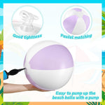 Side angle view of the authentic MiniInflat bulk beach ball set displaying six unique macaron shades.