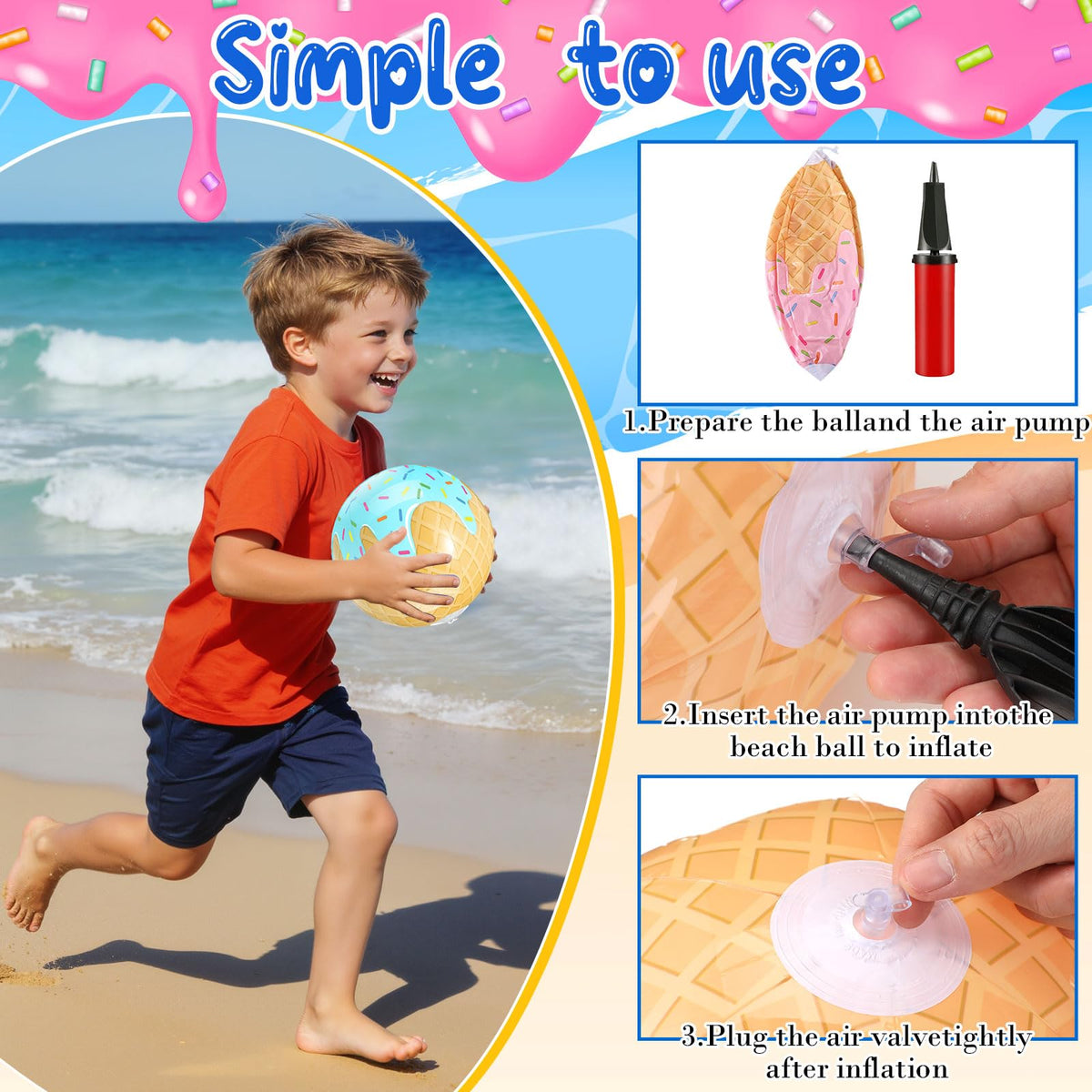 Waterproof PVC blow up toy with sprinkles design close up.