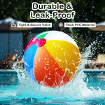 Bedwina classic six panel design colorful large inflatable balls for kids pool parties
