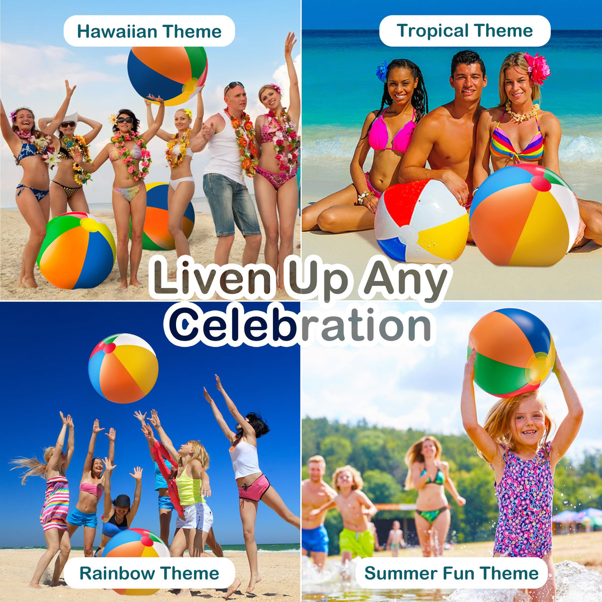 Deflated and compactly folded heavy duty vinyl beach balls ready for travel and storage