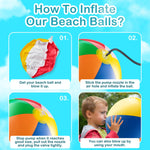 Pack of three individually wrapped Bedwina giant inflatable outdoor game toys