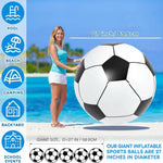 Lewtemi oversized inflatable soccer ball and basketball for backyard pool parties