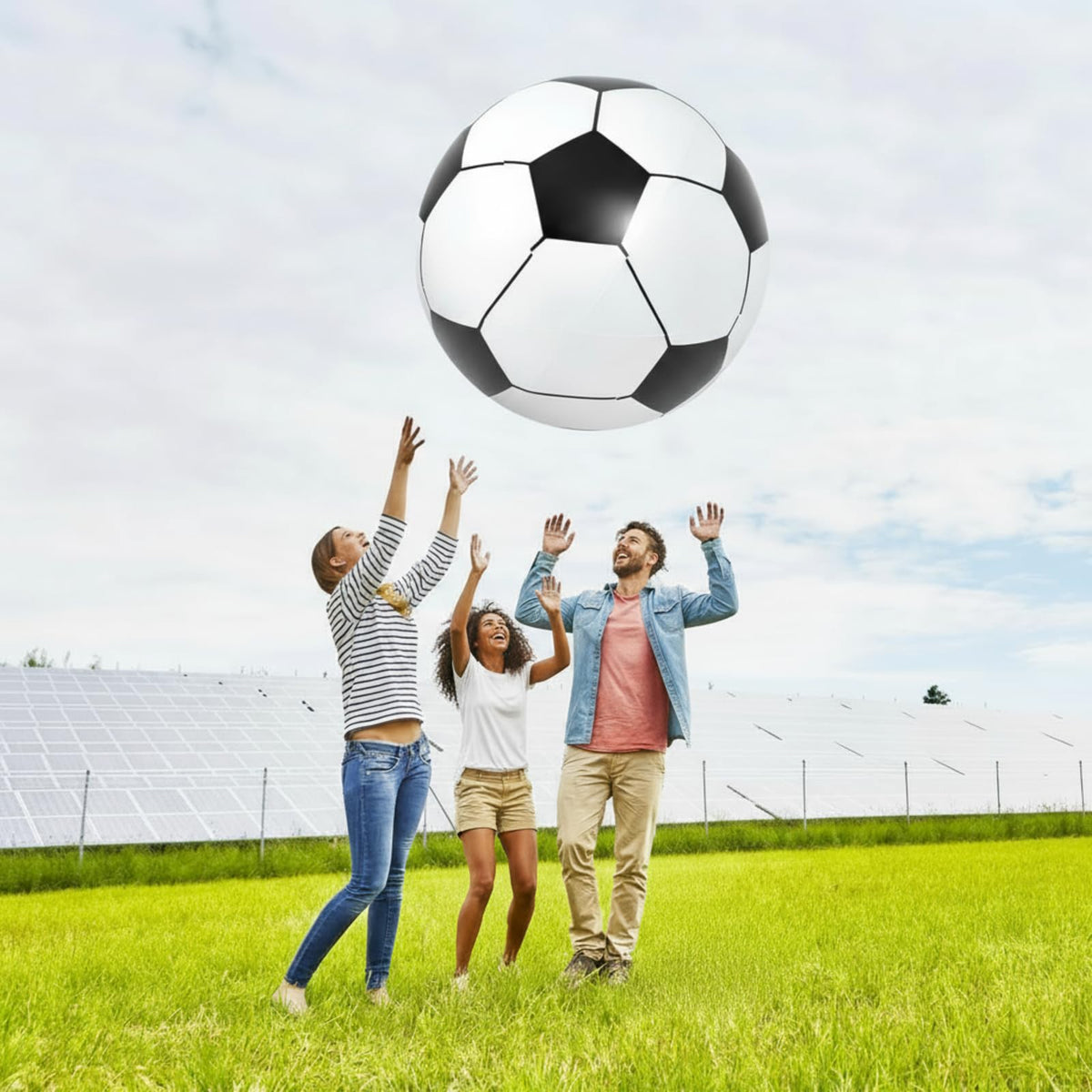 Lewtemi giant twenty seven inch inflatable football and baseball for outdoor sports events
