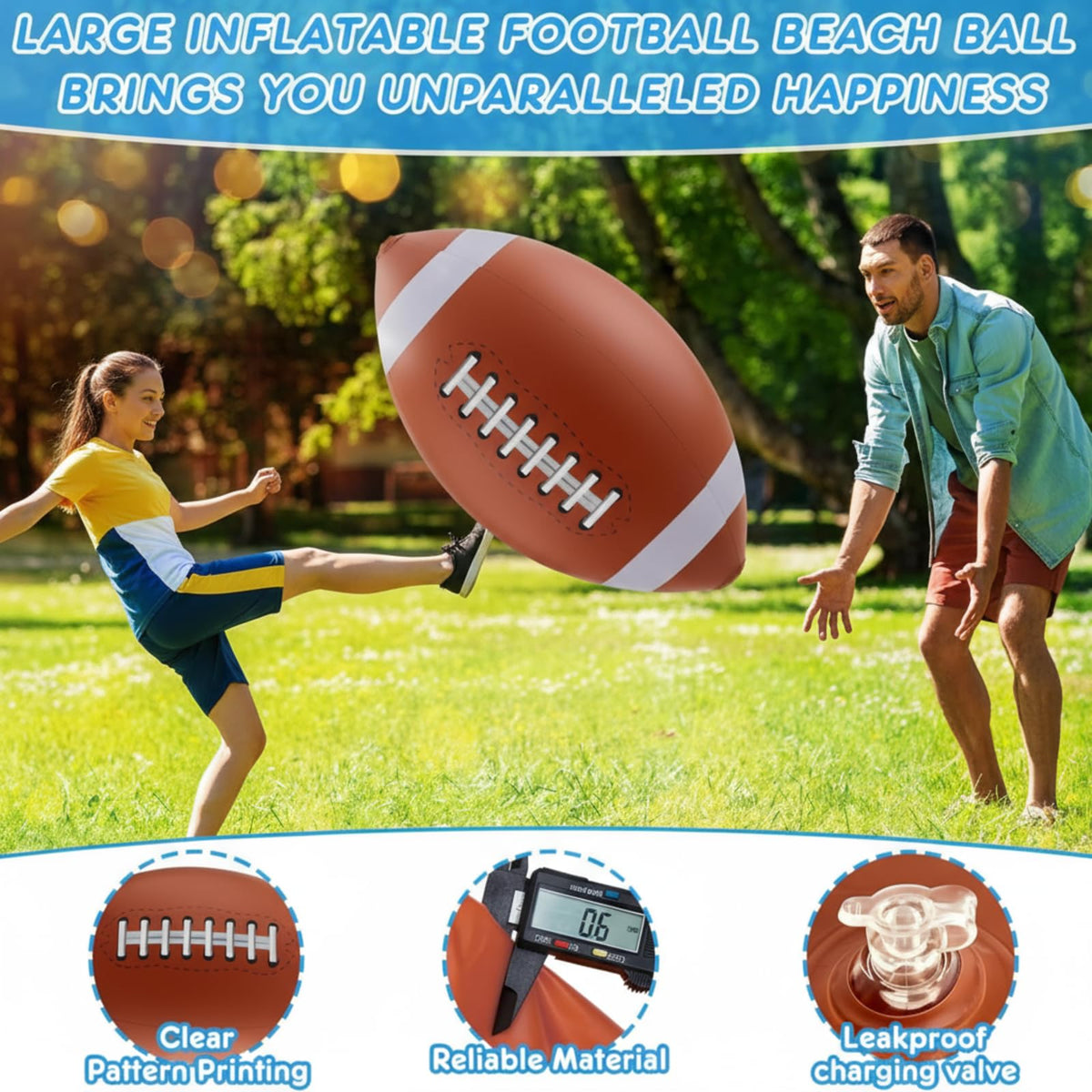 Lewtemi heavy duty PVC inflatable beach balls displayed as vibrant birthday decorations