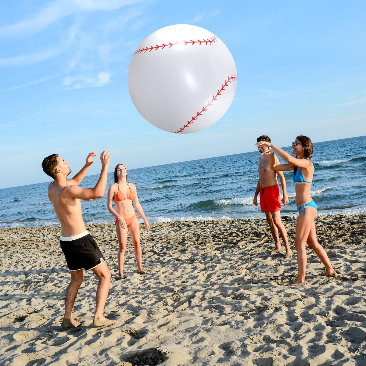 Deflated and folded Lewtemi four pack sports balls demonstrating easy compact storage