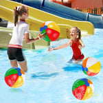 Deflated and folded high quality polyvinyl chloride beach balls pack showing portable summer party supplies