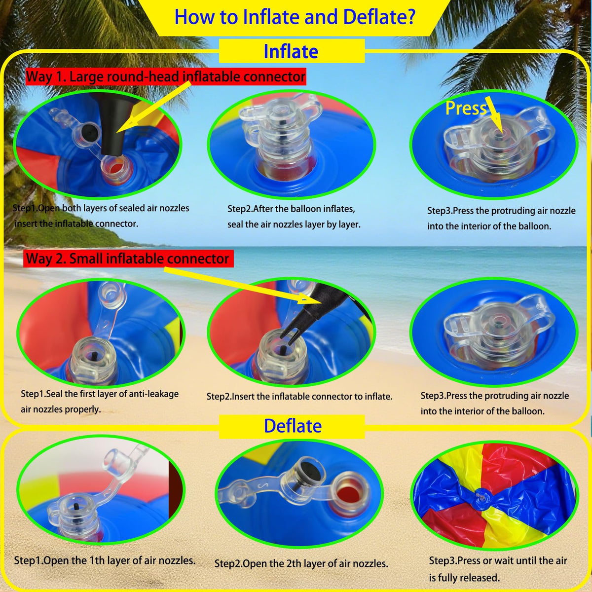 Nujzuir extra large rainbow pool toy used as a decorative centerpiece for an outdoor birthday party