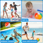 Children playing outdoor summer water games with SCIONE colorful inflatable toys