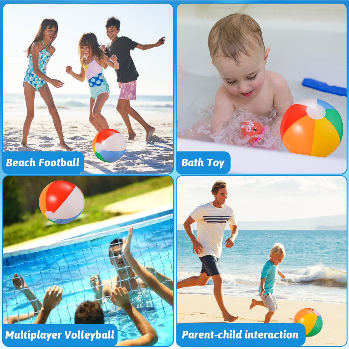 Children playing outdoor summer water games with SCIONE colorful inflatable toys