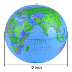 Coopay PVC Earth Beach Ball two pack fully inflated on a blue water background.