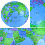 Coopay Twelve Inch Inflatable Globe showcasing labeled oceans and major country boundaries clearly.