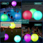 Waterproof 12 inch light up pool balloons in multiple colors