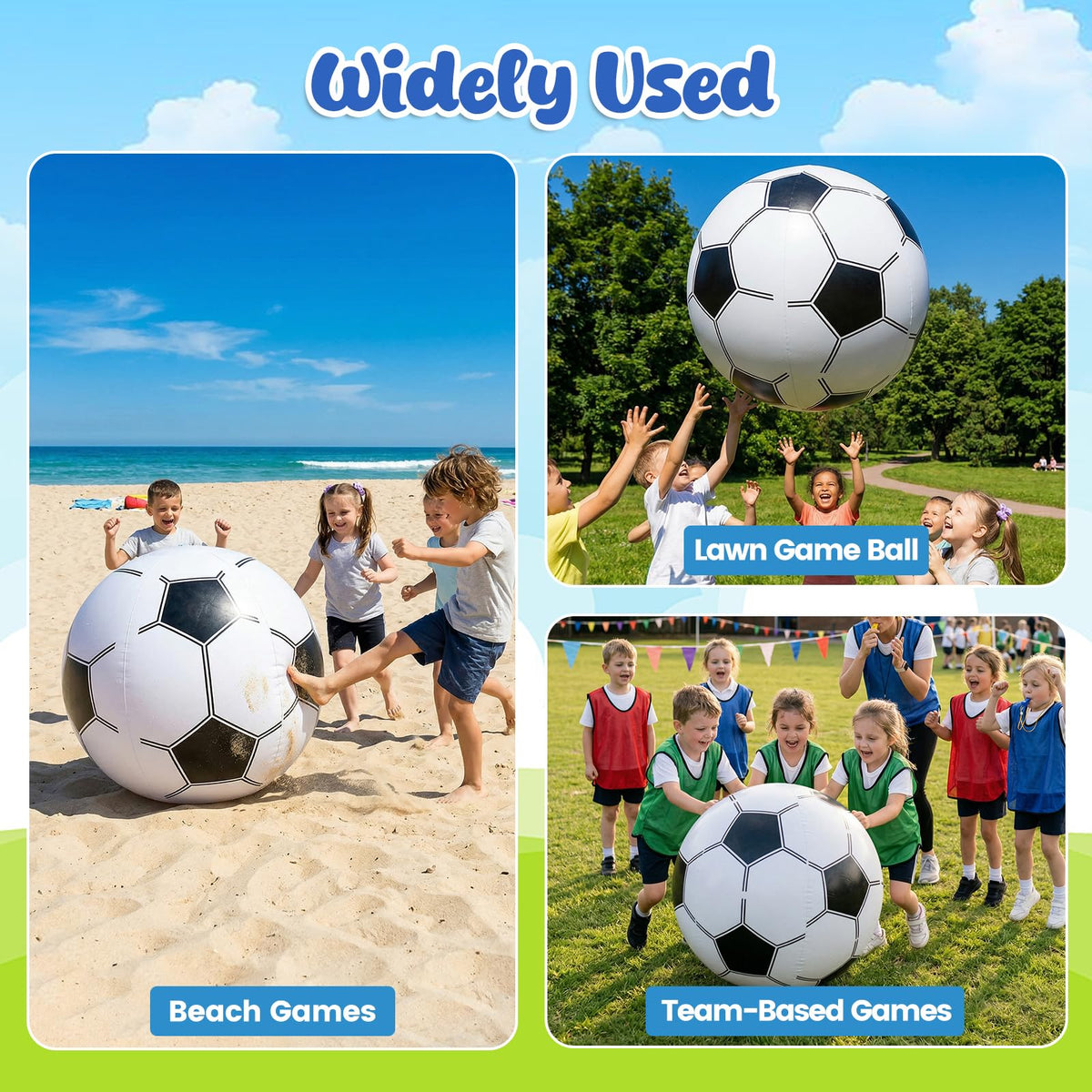 Shindel giant 27 inch inflatable ball packaged for outdoor recreation