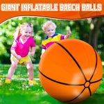 Meooeck durable PVC inflatable giant basketball packaging contents view.