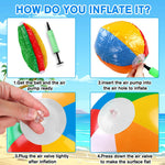 Vellibring summer pool party favors pack neatly deflated and folded for storage.