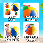 Bedwina non toxic vinyl summer party decorations pack of four