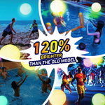 Heavy duty PVC glow in the dark beach ball withstanding splashes during a pool party.
