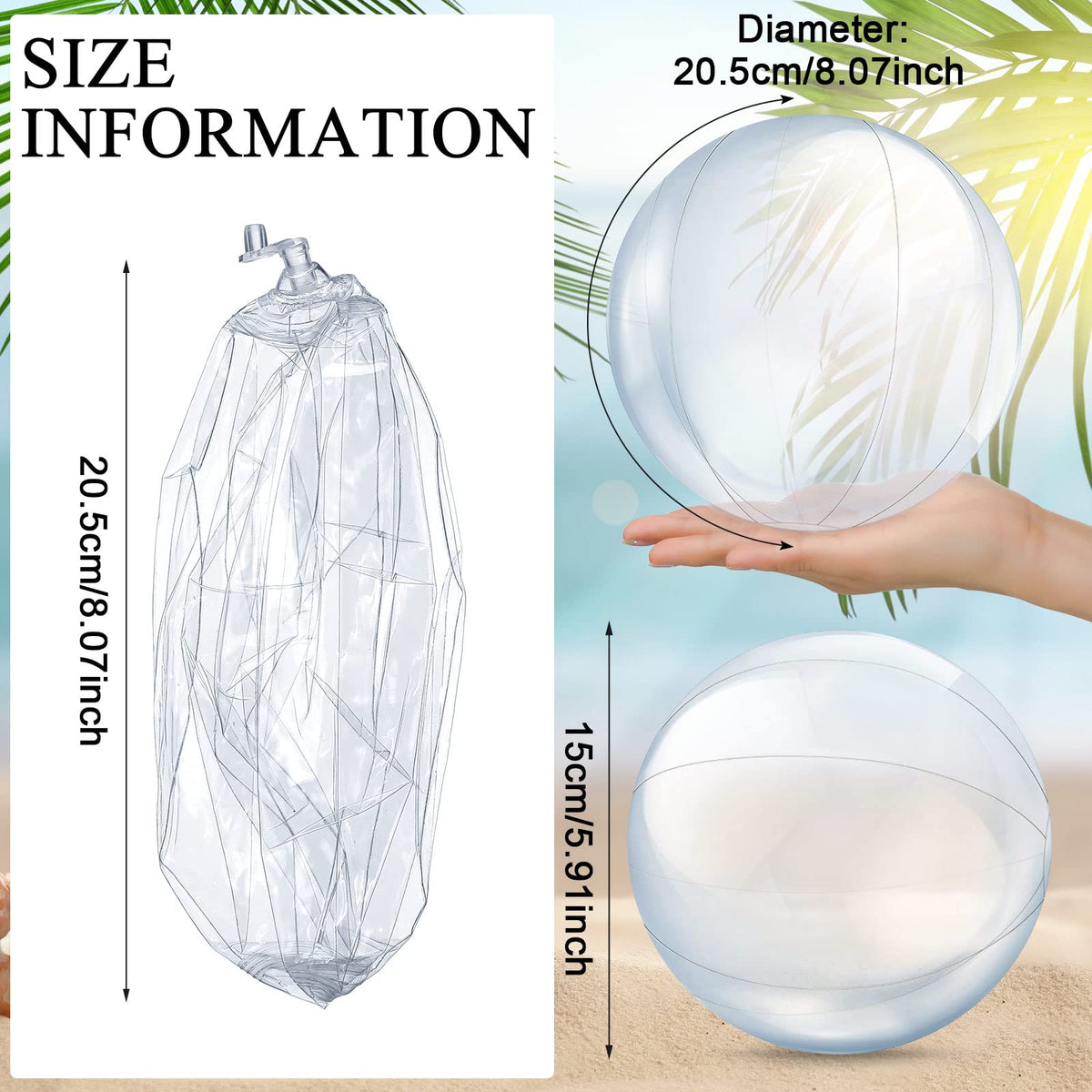Yinder inflatable clear balloons being held by children at a summer party