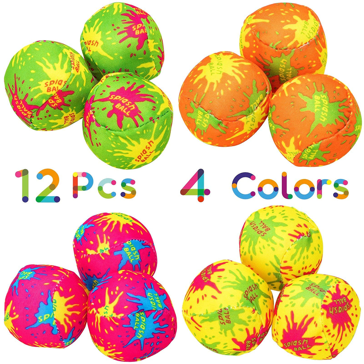 Eco friendly water bomb balls layout showing the durable stitched fabric texture