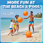 Sports themed birthday party decorations featuring a collection of durable blow up basketball favors