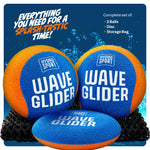 HydroSport Wave Glider pool toys floating on clear blue water during a sunny day