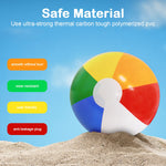 Close up view of the secure airtight inflation valve mechanism on a tropical themed party favor.