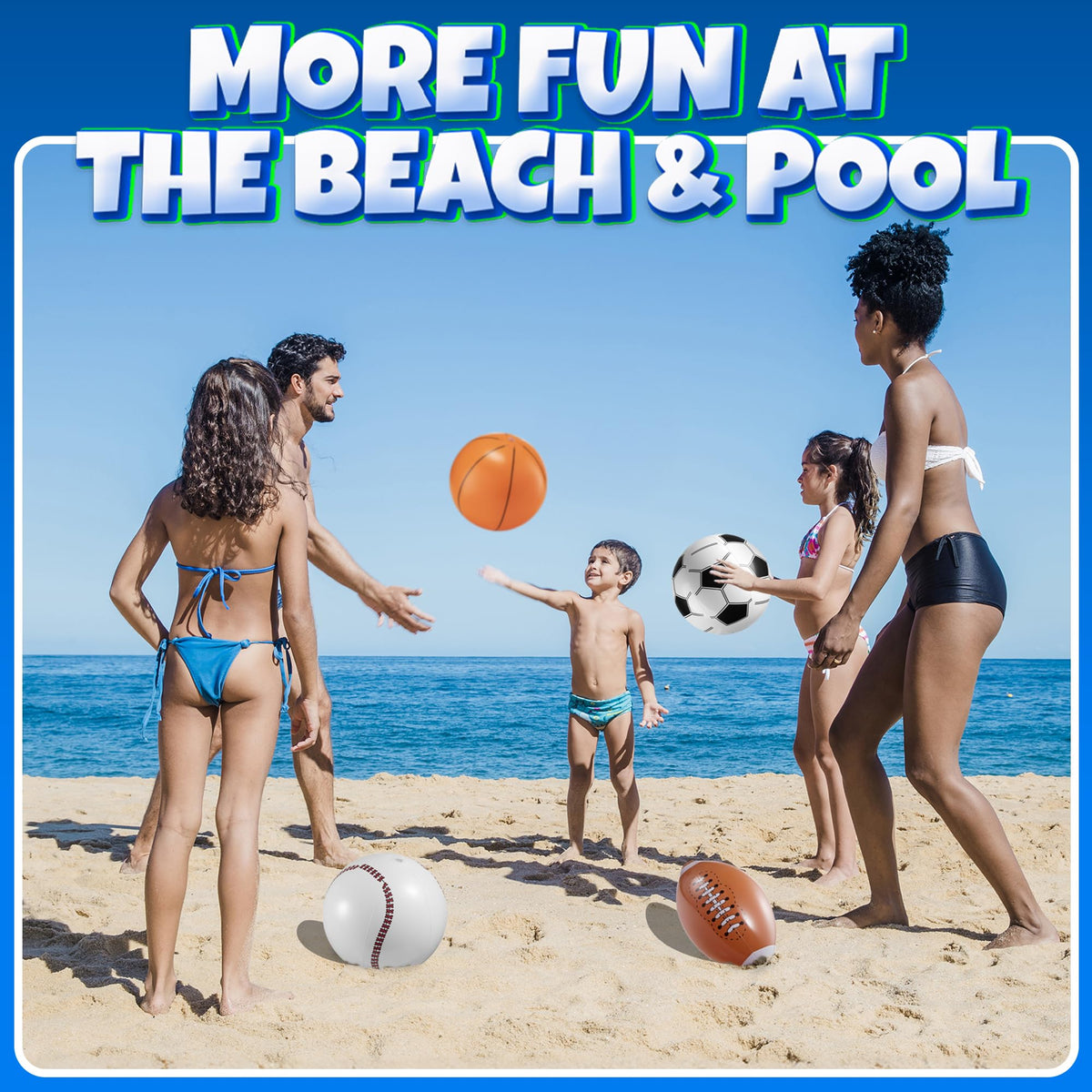 Close up view of the durable polyvinyl chloride vinyl material and tight seams on a Bedwina soccer beach ball