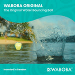 Waboba original water skip ball showing the zigzag pattern design